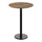 Flash Furniture Commercial 31.25" Natural HPL Tabletop with Black Bar Height RD Base ST-RD31-NAT-TR18B-GG - alternate 1