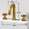 Vigo Hart Two Handle Three-Hole Widespread Bathroom Faucet in Matte Brushed Gold VG01305MG - alternate 2