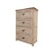 Homeroots 37" Cream Solid Wood Four Drawer Chest 524588 - alternate 1