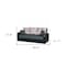 Homeroots 87" Gray Polyester Convertible Futon Sleeper Sofa And Toss Pillows With Storage 607142 - alternate 2