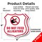 Signmission Alligator Warning Shield Sign Do Not Fee, 6 inch X 6 inch, Plastic Sign, 2PK SHI-P-2PACK-6-355 - alternate 2