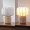 Jonathan Y Leola 10 in. Modern Contemporary Ceramic Fluted Mini w/Ribbed Cocoon Pumpkin Shade LED Table Lamp, Al JYL4202A - alternate 2