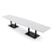 Skutchi Designs Hexagon Conference Table With Power, 48 in W, 168 in L, White HAR-HEX.IR-48X168-DOU.BK-WA7976-NA - alternate 1