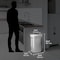 Hls Commercial 18 gal Half-Round Indoor Metal Can, Silver, Open Top, Stainless Steel, 12.4 in HLS18DOT - alternate 2