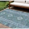 Homeroots 10' X 14' Blue Geometric Washable Indoor Outdoor Area Rug 607439 - alternate 1