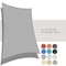 Wrightmaster 8 ft. x 8 ft. Square Heavy Weight Sun Shade Sail in Light Grey, 95% UV Blockage Patio and Pool Cover ZR-0808LGY - alternate 2