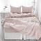 Homeroots Four Piece Champagne Pink Linen Sheet Set 520699 - alternate 2