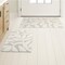 Lavish Home 2PC Bathroom Rug Set 100% Cotton Bath Mats w/ Textured Botanical Leaf Print for Boho Bathroom Decor ST-BATH5-BB - alternate 2