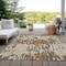 Homeroots 3' X 5' Copper Gold And Ivory Striped Washable Indoor Outdoor Area Rug 596662 - alternate 2
