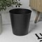 Happimess Axel Modern Minimalist Hammered Steel 2-Gallon Wastebasket, Matte Black HPM1110A - alternate 1