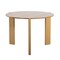 Homeroots 42" Natural Solid Wood Three Leg Base Round Top Dining Table 712209 - alternate 1