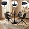 Leisuremod Bristol Round MDF Dining Table - Pedestal Base Kitchen Table, Modern Style BTBL-B31BLMT - alternate 2