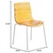 Leisuremod Astor Plastic Dining Chair with White Steel Base in Orange, 2PK ACW-20OR2 - alternate 2