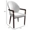 Leisuremod Opaline Series Elegant Wooden Dining Chair in Black Velvet and White OC24BLW - alternate 2