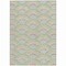 Homeroots 8' X 10' Pearl Orange And Purple Geometric Washable Indoor Outdoor Area Rug 615227 - alternate 2