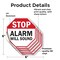 Signmission Stop Alarm Will Sound, 6 inch X 6 inch, Vinyl Decal, 5PK OC-D-5PACK-6-189 - alternate 2