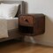 Homeroots 8" Chestnut Solid Wood One Drawer Floating Nightstand 722561 - alternate 2