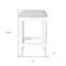 Homeroots 27" Gray And Antiqued White Solid Wood Backless Counter Height Bar Chair 534321 - alternate 2