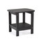 Homeroots 15" Black Plastic Outdoor Side Table 543731 - alternate 1