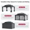 Sunjoy Kingston 16x12 Gazebo, Steel & PC Roof Hardtop Gazebo with Curtain and Netting - Gray Aluminum Posts A10204388100 - alternate 2