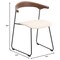 Leisuremod Lyra Collection Modern Chair in Walnut Color back and Taupe Seat, 2PK LCWB-41TP2 - alternate 2