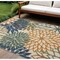 Homeroots 6' X 9' Blue And Green Floral Indoor Outdoor Area Rug 545012 - alternate 2
