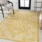 Jonathan Y Tela Bohemian Textured Weave Floral Yellow/Cream 4 ft. x 6 ft. Indoor/Outdoor Area Rug SMB100E-4 - alternate 2