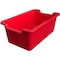 Deflecto Antimicrobial Rectangular Storage Bin - 5.06in Height x 13.24in Width x 8.05in Depth - 39510RED - alternate 1