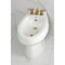 Kingston Brass Three-Handle Bidet Faucet with Knurled Handle and Brass Pop-Up, Brushed Brass KB6327KNL - alternate 2