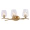 Vaxcel Wilmette 3-Light Vanity Light, Champagne Gold, Crystal Accents, Clear Glass, 24-In. Wide W0567 - alternate 1