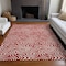 Homeroots 10' X 14' Red And Ivory Abstract Washable Indoor Outdoor Area Rug 599753 - alternate 2