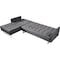 Homeroots Modern Loft Gray Fabric Right Facing Sofa Bed 473564 - alternate 2