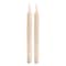 Homeroots Set of Two Beige Flameless Taper Candles, 2PK 633983 - alternate 2