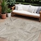 Homeroots 8' X 10' Beige Brown And Ivory Geometric Washable Indoor Outdoor Area Rug 594752 - alternate 1