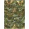 Homeroots 3' X 5' Olive Green And Gold Abstract Washable Indoor Outdoor Area Rug 587140 - alternate 2