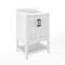 Flash Furniture Vega 24in. Vanity w/Sink, Soft Close Doors & Open Shelf, Carrara Marble, Black Hardware, Wht/Wht FS-VEGA24-WH-HDBLK-GG - alternate 2