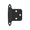 Amerock Variable Overlay Self-Closing, Face Mount Flat Black Hinge - 1 Pair BPR3429FB - alternate 1