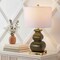 Jonathan Y Vienna 25.5 in. Transitional Ceramic and Metal Gourd LED Table Lamp, Olive Green/Brass Gold JYL3049C - alternate 2