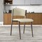 Leisuremod Aspen Modern Leather Dining Side Chair with Iron Legs in Light Grey AC51LGR - alternate 2