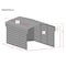 Arrow Storage Products 10 x 15 x 7 ft Eggshell Steel Carport with 3 Wall Kits CPH101507ECL3 - alternate 2