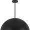 Homeroots 32" Black Aluminum Dome LED Dimmable Outdoor Pendent Hanging Light 683472 - alternate 2
