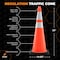 Xpose Safety Traffic Safety Cone, 36 in, PVC, Dual 6 in & 4 in Reflective Collar, DOT Approved, Orange, 8 pk OTC36-64-8-X - alternate 2