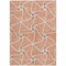 Homeroots 9' X 12' Salmon And Ivory Geometric Washable Indoor Outdoor Area Rug 612903 - alternate 2