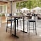 Flash Furniture 48" x 30" Tabletop, Seamless Surface Technology, Dark Brown and 5" x 22" Black Bar Height T-Bases ST-REC3048-WBR-T0522B-GG - alternate 2
