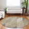 Homeroots 8' Wheat Taupe And Ivory Round Argyle Washable Indoor Outdoor Area Rug 613743 - alternate 2