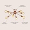 Jonathan Y Copper 30.5" 8-Light Sputnik Metal LED Flush-Mount, Copper JYL7459A - alternate 3
