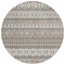 Homeroots 8' Taupe Beige And Gray Round Quatrefoil Washable Indoor Outdoor Area Rug 583260 - alternate 2