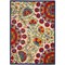 Homeroots 4' X 6' Navy Blue Beige Green Blue And Red Floral Indoor Outdoor Area Rug 546787 - alternate 1