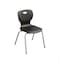 Correll Stacking Student Chair, 16in, Light Texture Seat, Chrome Legs, Black, 4PK CSCHR16-09-4PK - alternate 1