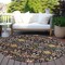 Homeroots 8' Black Red And Gold Round Floral Washable Indoor Outdoor Area Rug 604637 - alternate 2